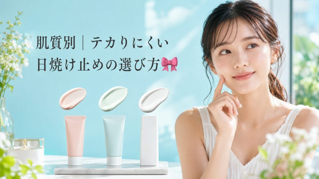 肌質別|テカりにくい日焼け止めの選び方🎀