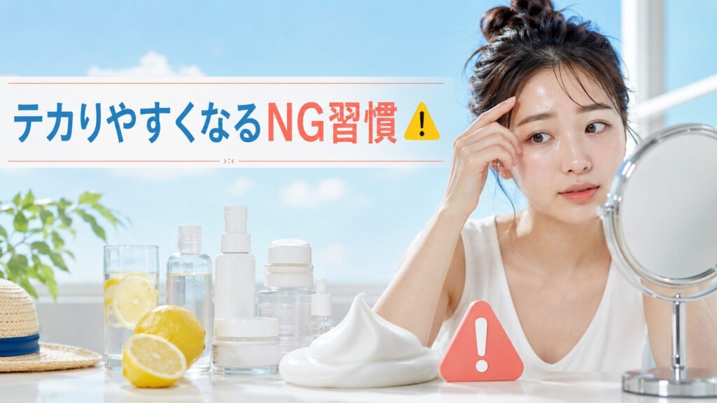 テカりやすくなるNG習慣⚠️