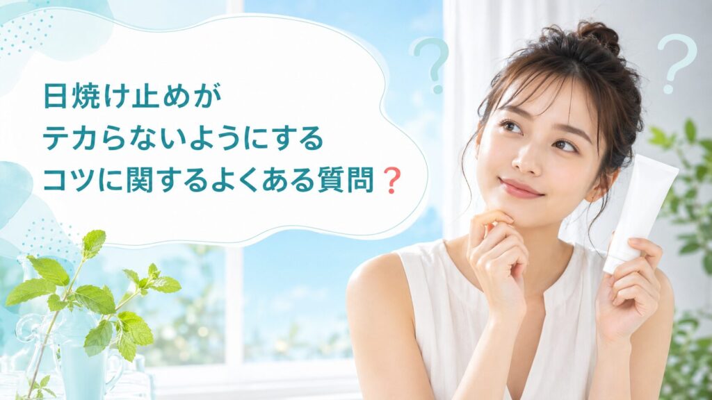 日焼け止めがテカらないようにするコツに関するよくある質問❓