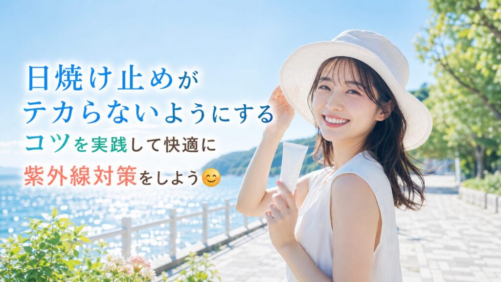 日焼け止めがテカらないようにするコツを実践して快適に紫外線対策をしよう😊
