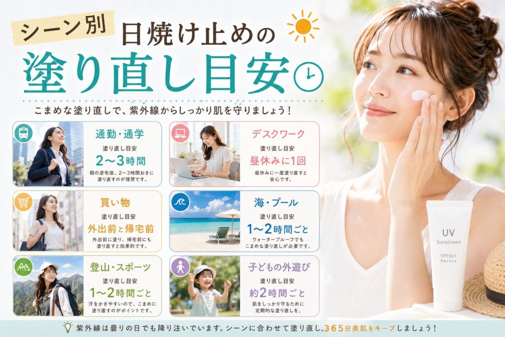 日焼け止め塗りなおしの目安