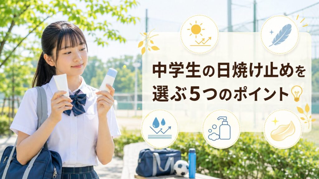 中学生の日焼け止めを選ぶ5つのポイント