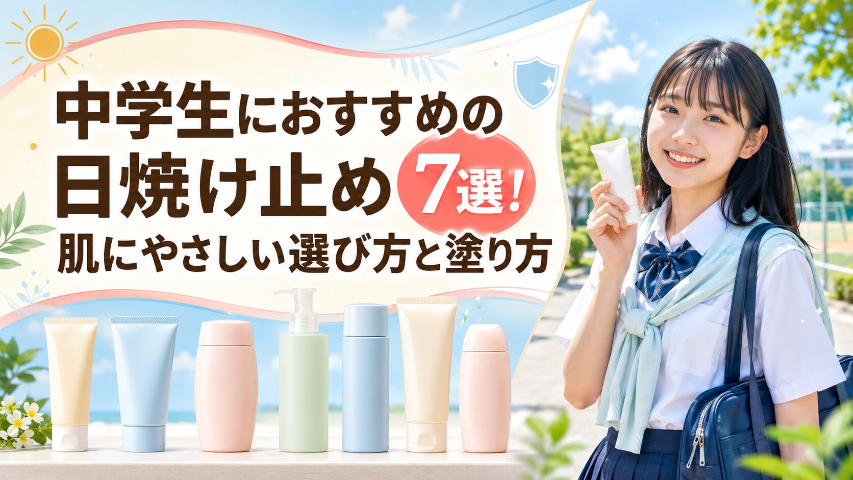 中学生におすすめの日焼け止め7選！肌にやさしい選び方と塗り方
