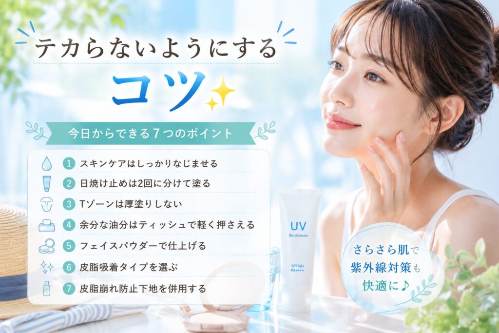 テカらないようにするコツ✨