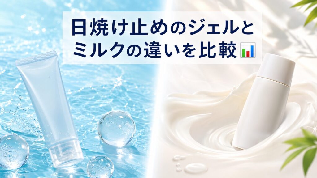日焼け止めのジェルとミルクの違いを比較