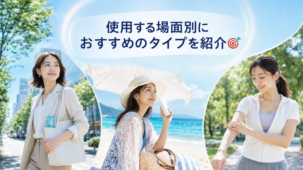 使用する場面別におすすめのタイプを紹介
