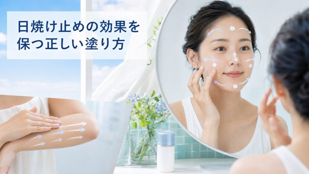 日焼け止めの効果を保つ正しい塗り方