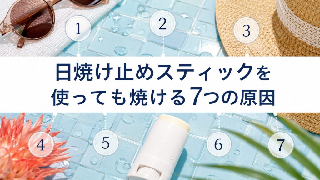 日焼け止めスティックを使っても焼ける7つの原因