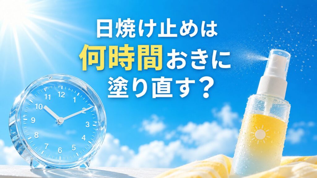 日焼け止めは何時間おきに塗り直す？⏰