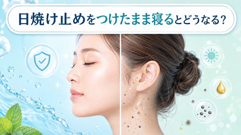 日焼け止めをつけたまま寝るとどうなる？