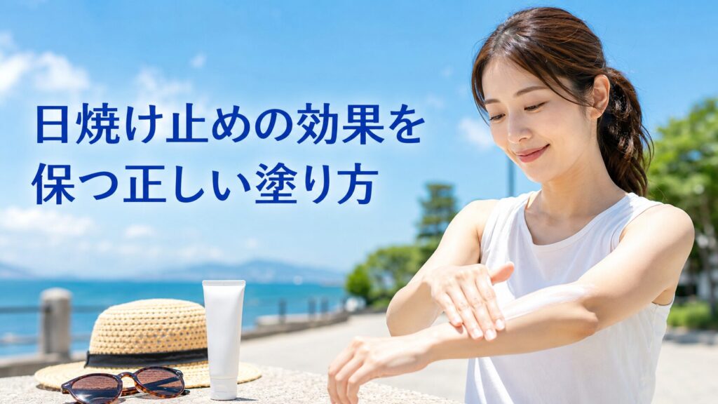 日焼け止めの効果を保つ正しい塗り方