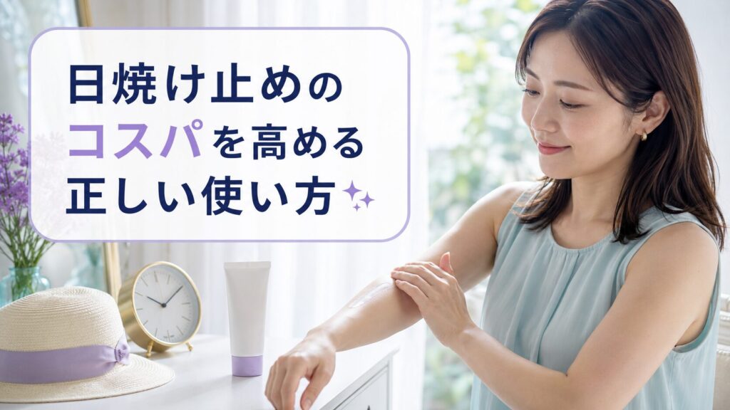 日焼け止めのコスパを高める正しい使い方