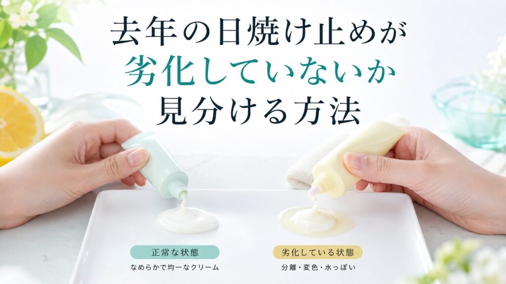 日焼け止めの劣化を見分ける方法