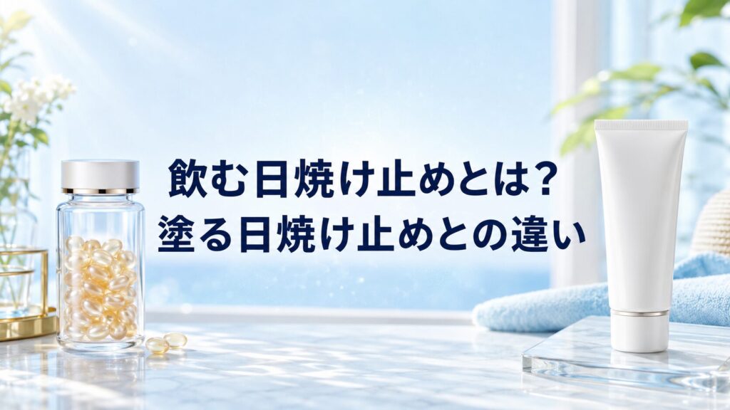 飲む日焼け止めと塗る日焼け止めの違い