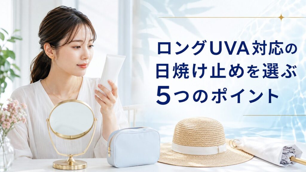 ロングUVA対応の日焼け止めを選ぶ5つのポイント