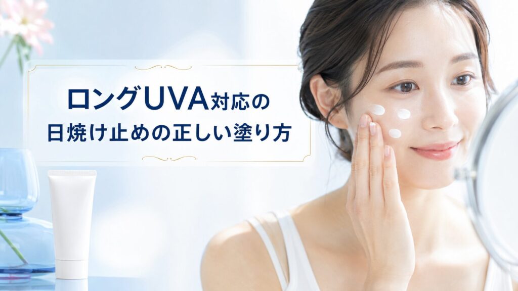ロングUVA対応の日焼け止めの正しい塗り方