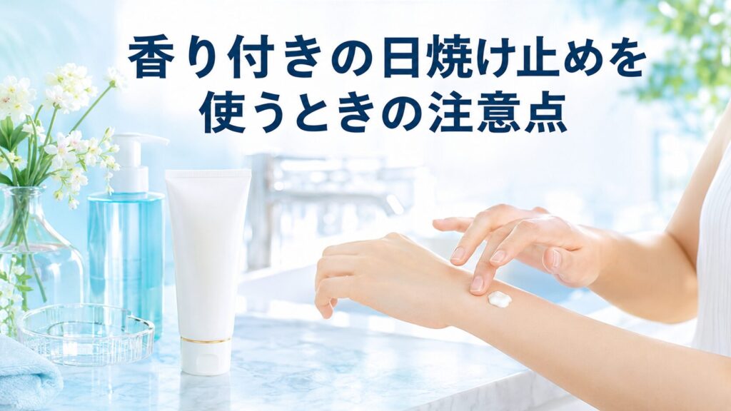 香り付きの日焼け止めを使うときの注意点