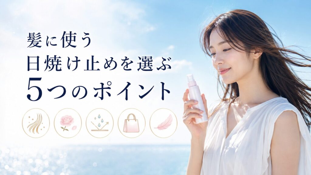 髪に使う日焼け止めを選ぶ5つのポイント
