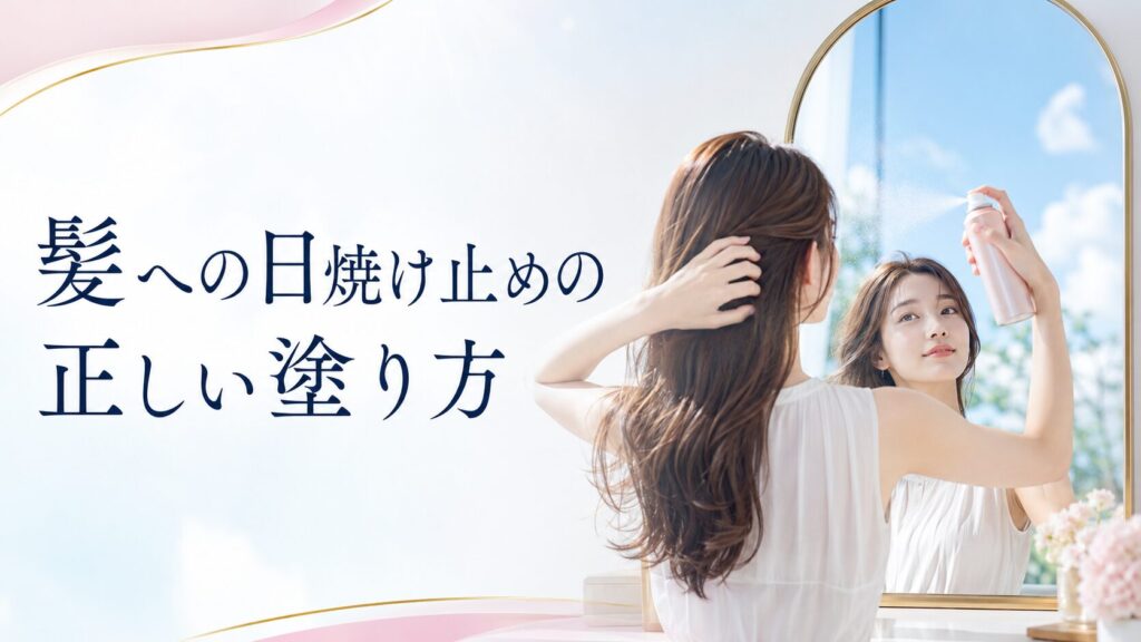 髪への日焼け止めの正しい塗り方