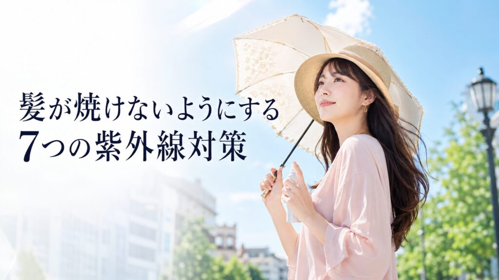 髪が焼けないようにする7つの紫外線対策