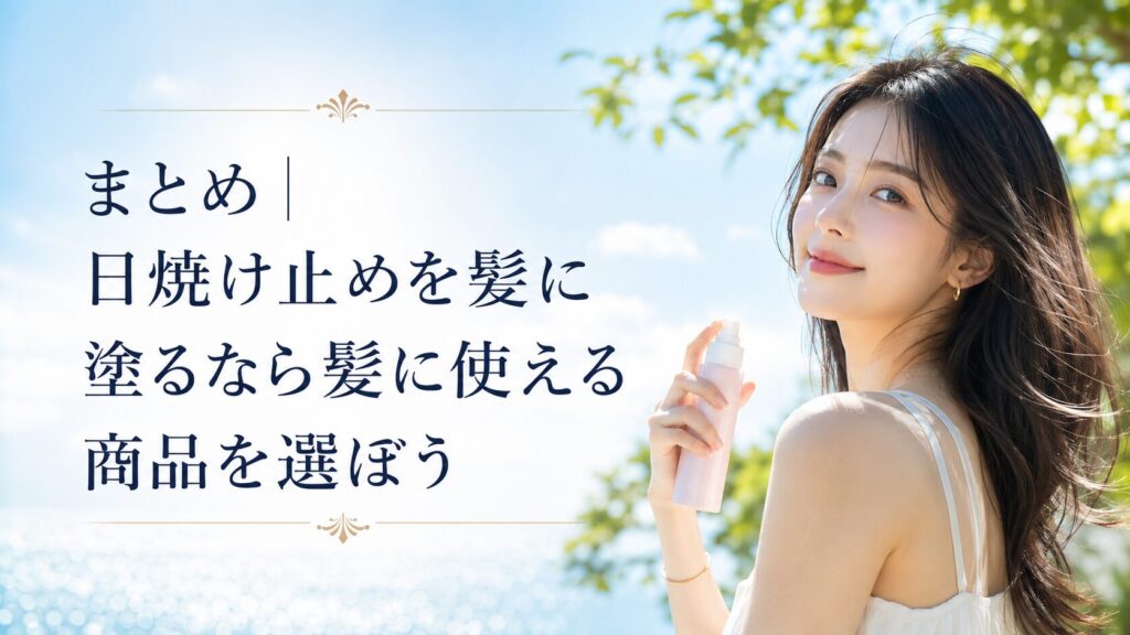まとめ｜日焼け止めを髪に塗るなら髪に使える商品を選ぼう