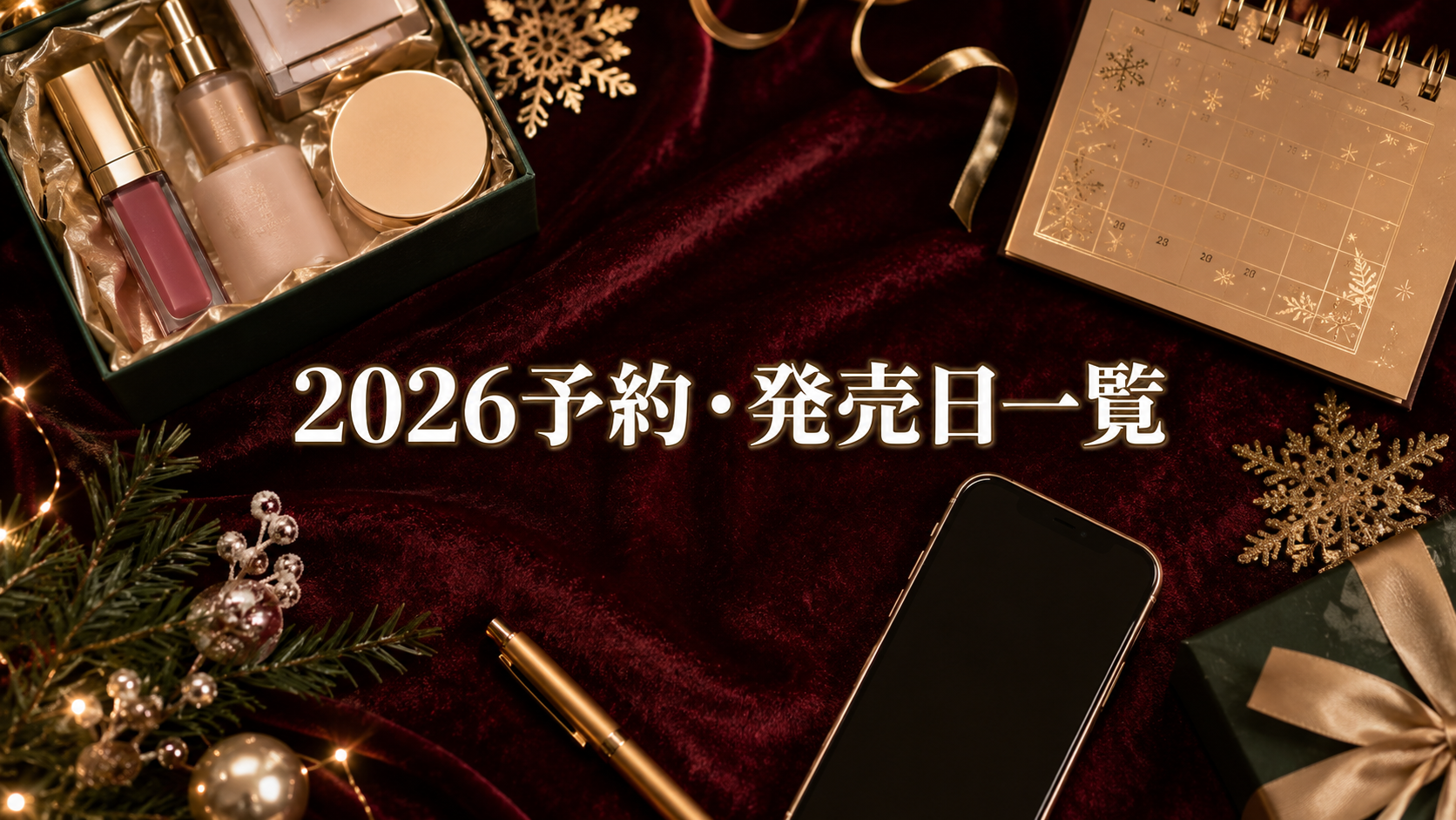 クリスマスコフレ2026の予約日と発売日を確認するカレンダーとコスメ