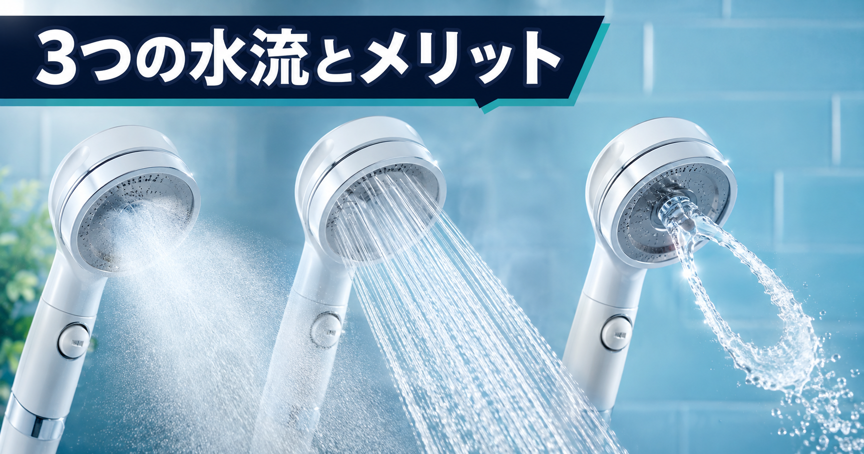 ミラブルzeroの3つの水流とメリット