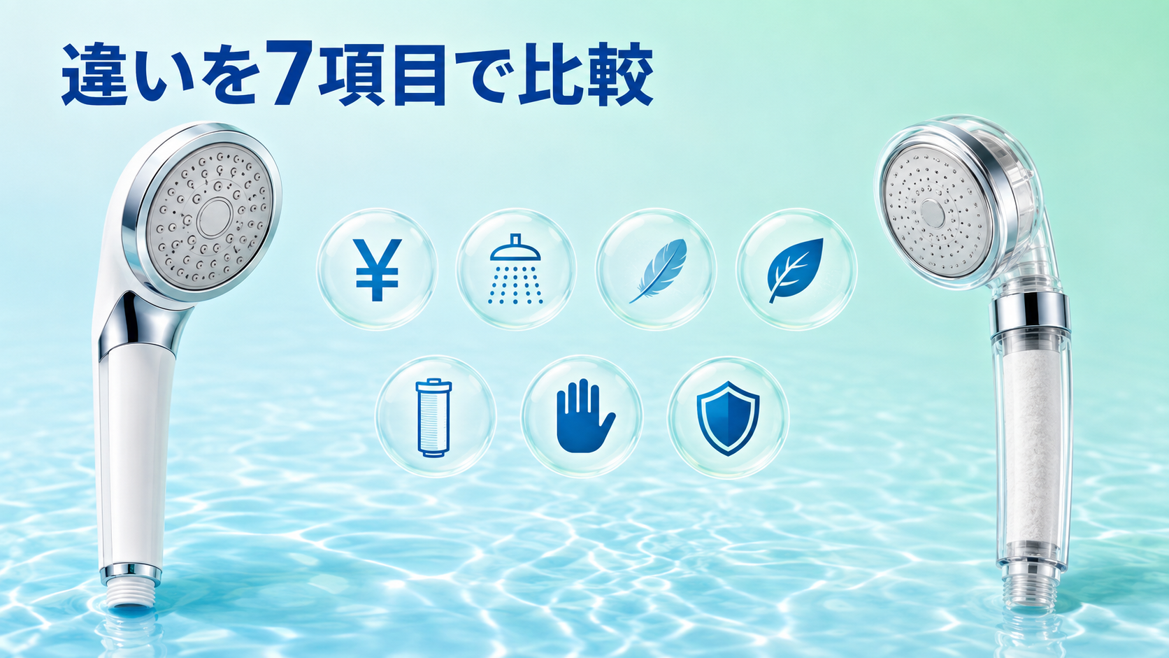 ナノフェミラスプラスとミラブルExの7項目比較イメージ