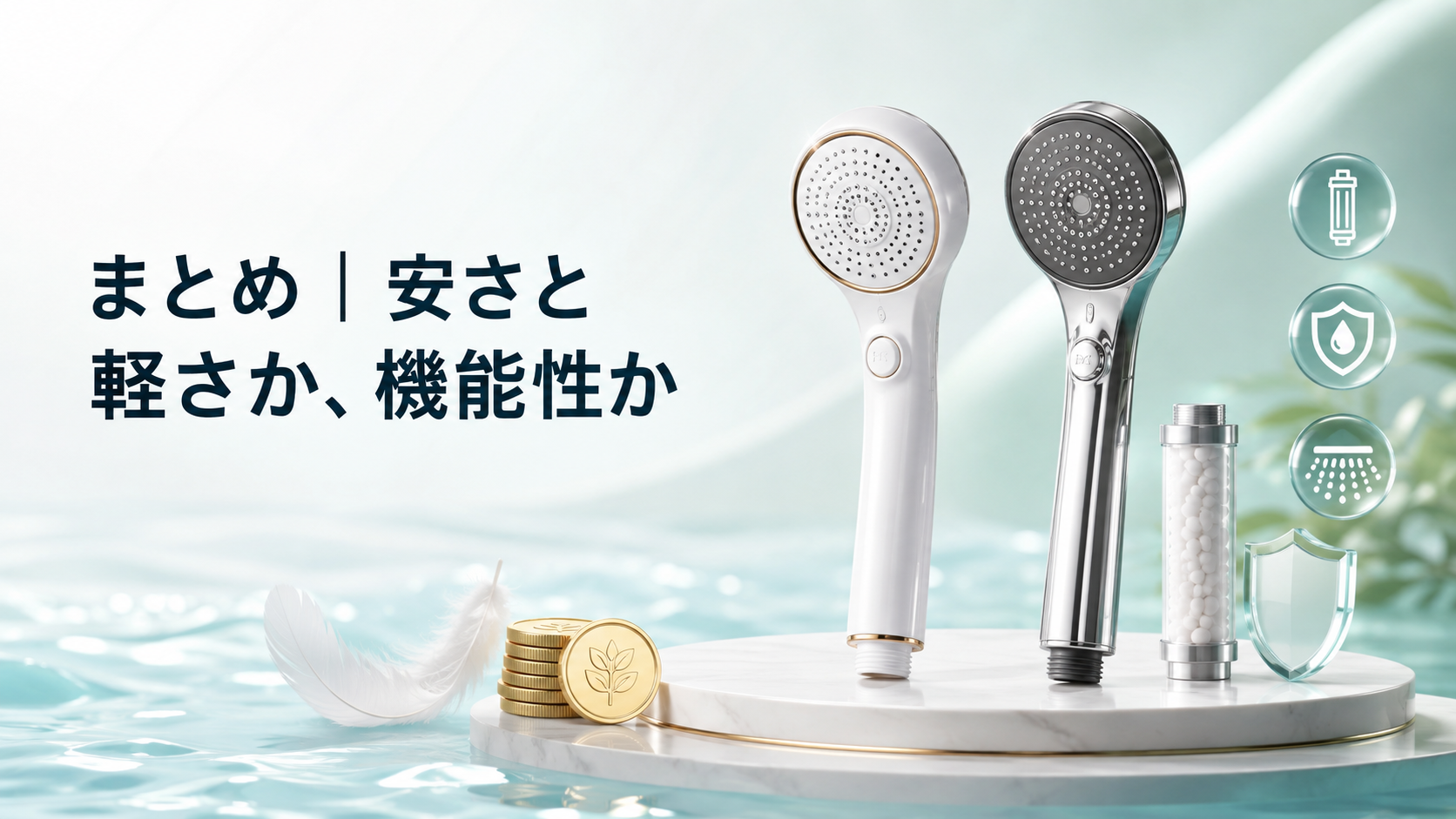安さと軽さ、機能性からシャワーヘッドを最終決定するイメージ