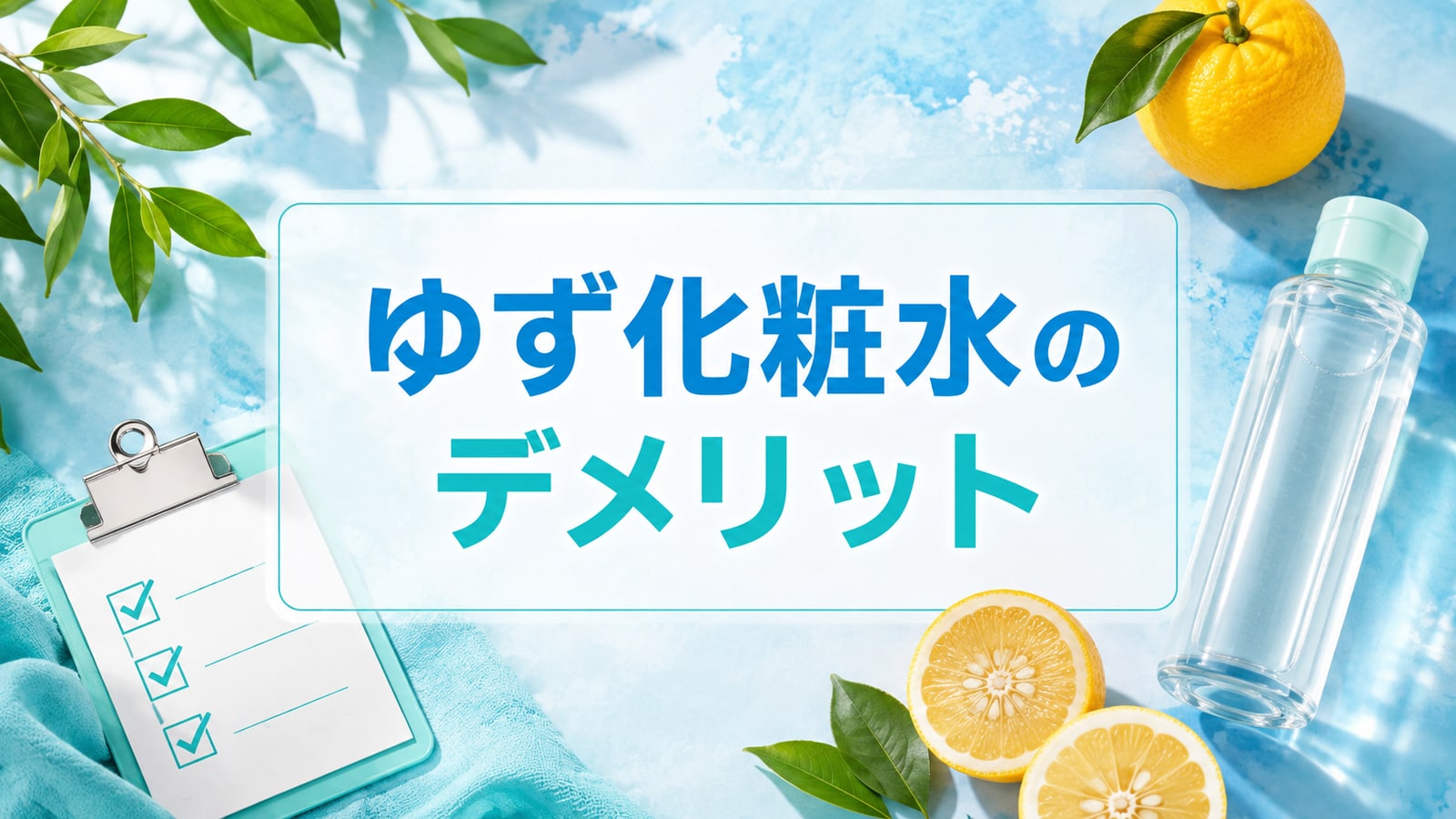 ゆず化粧水のデメリットを解説するアイキャッチ