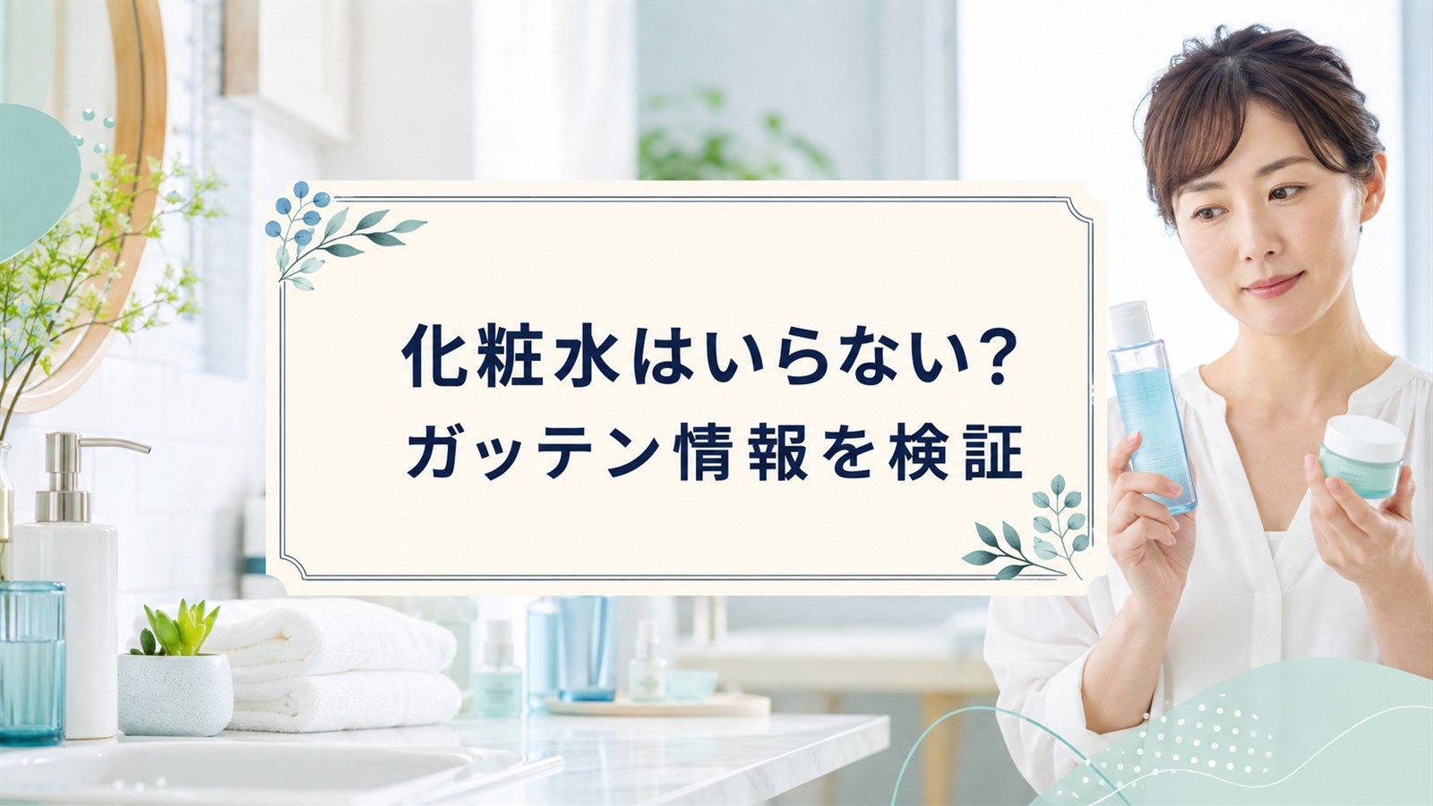 化粧水はいらない？ガッテン情報の真相と向く人・向かない人
