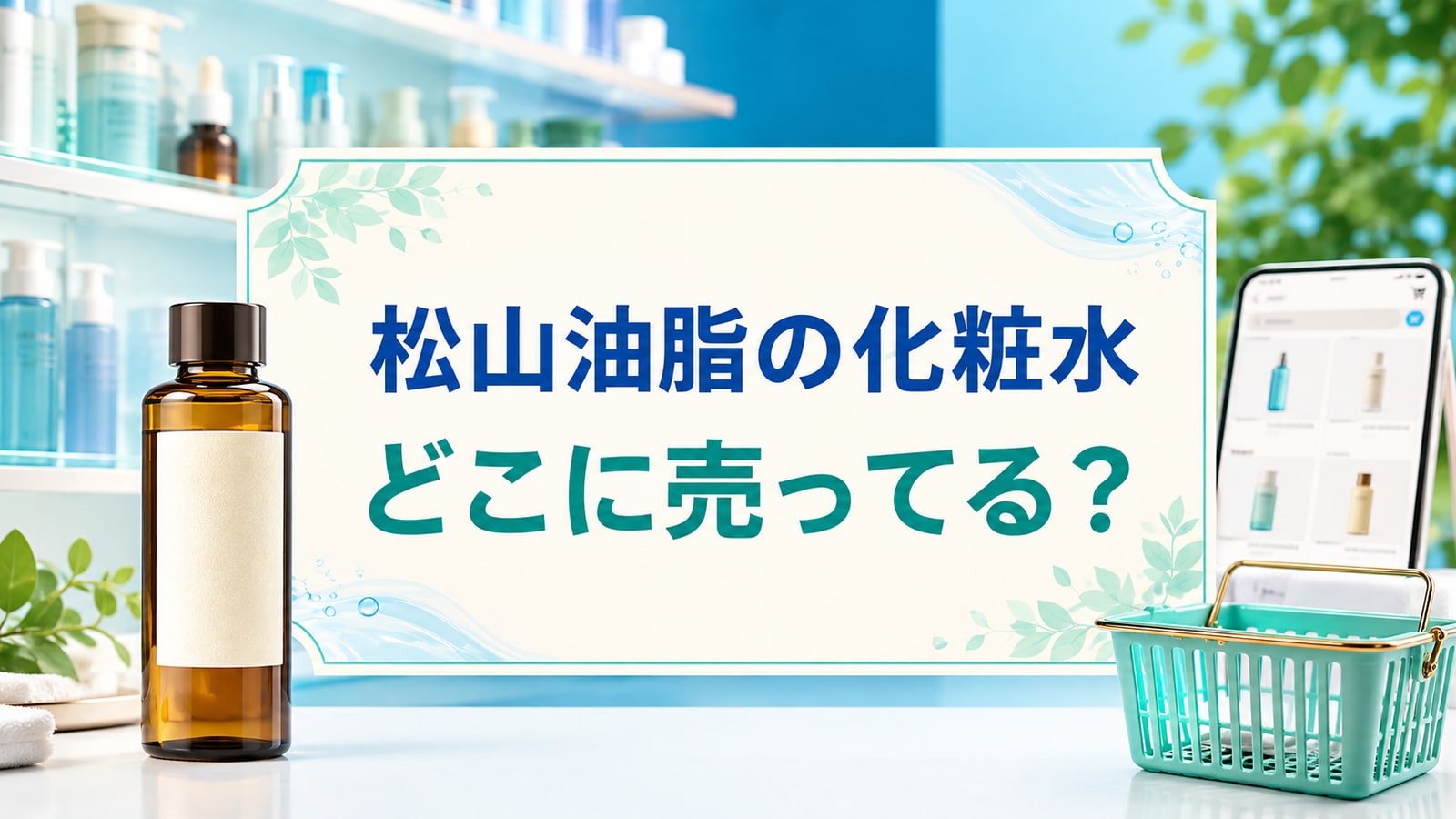 松山油脂の化粧水はどこに売ってる？取扱店舗・通販と在庫確認方法