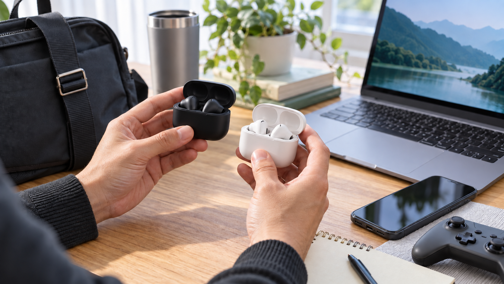 通勤や仕事、ゲームに合うワイヤレスイヤホンを選ぶイメージ