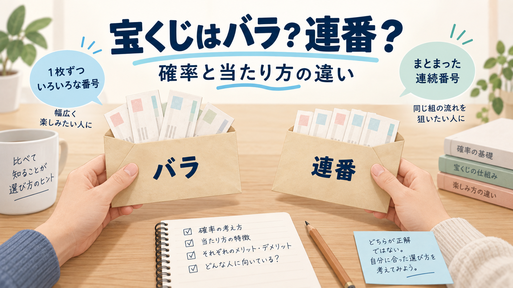 宝くじ 連 番 バラ 確率