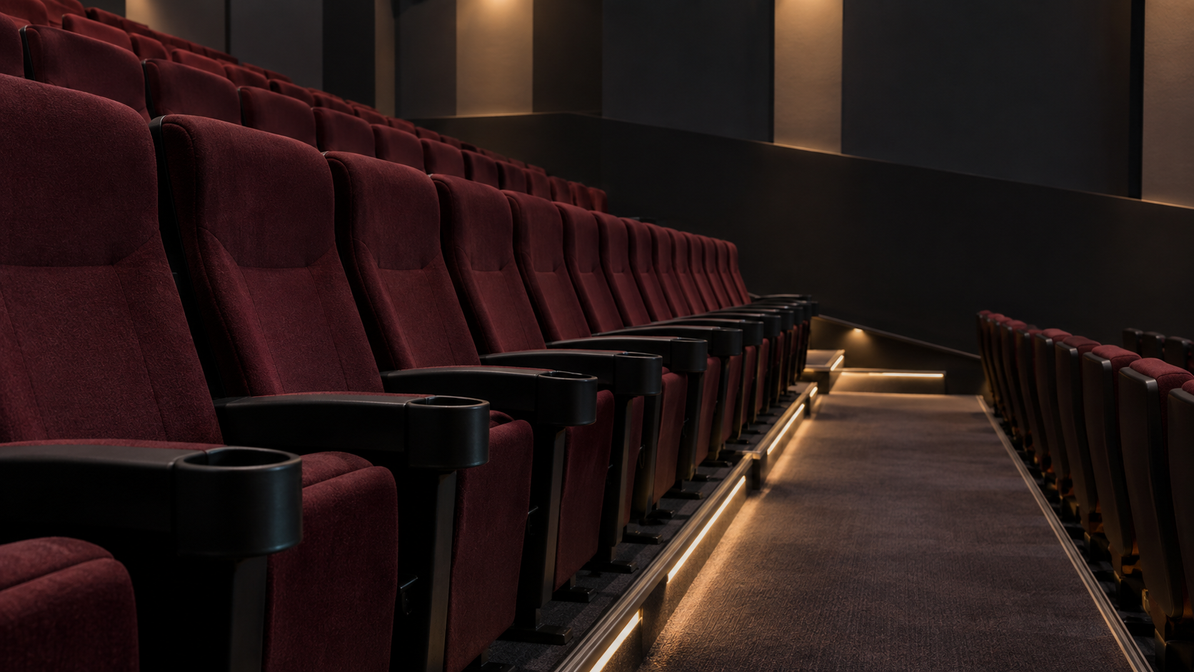 通路と座席の位置関係を表した映画館のイメージ