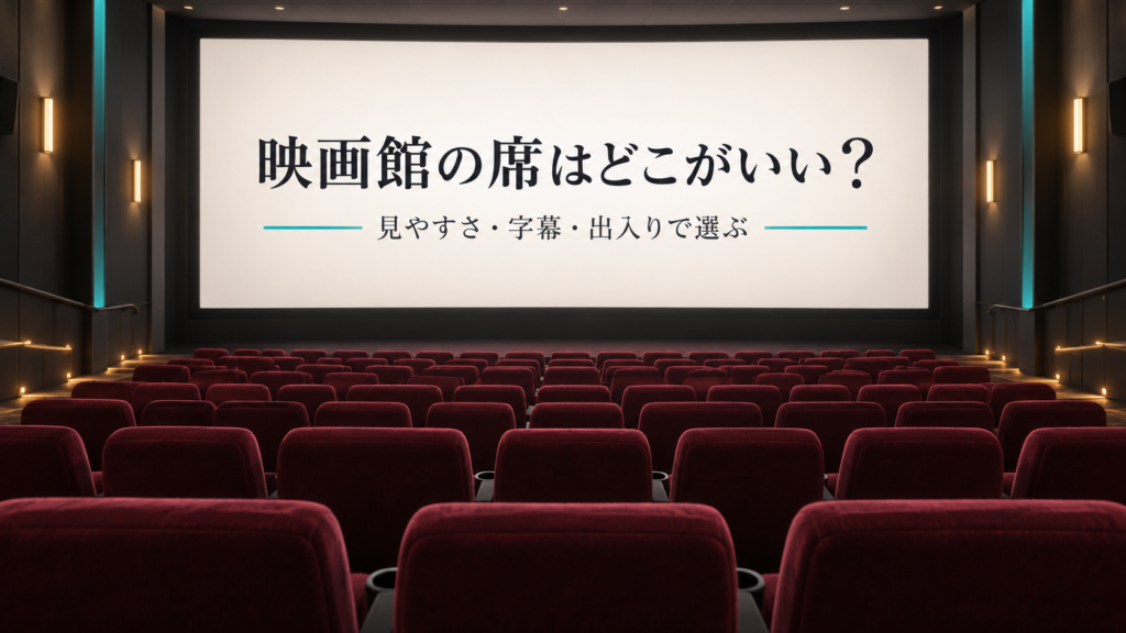 映画館の席はどこがいい・見やすさと字幕と出入りで選ぶ