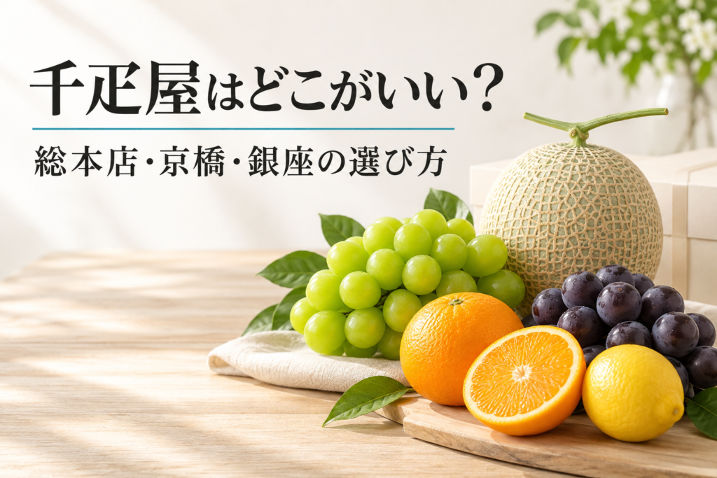 千疋屋総本店・京橋・銀座の選び方。果物とギフトのイメージ