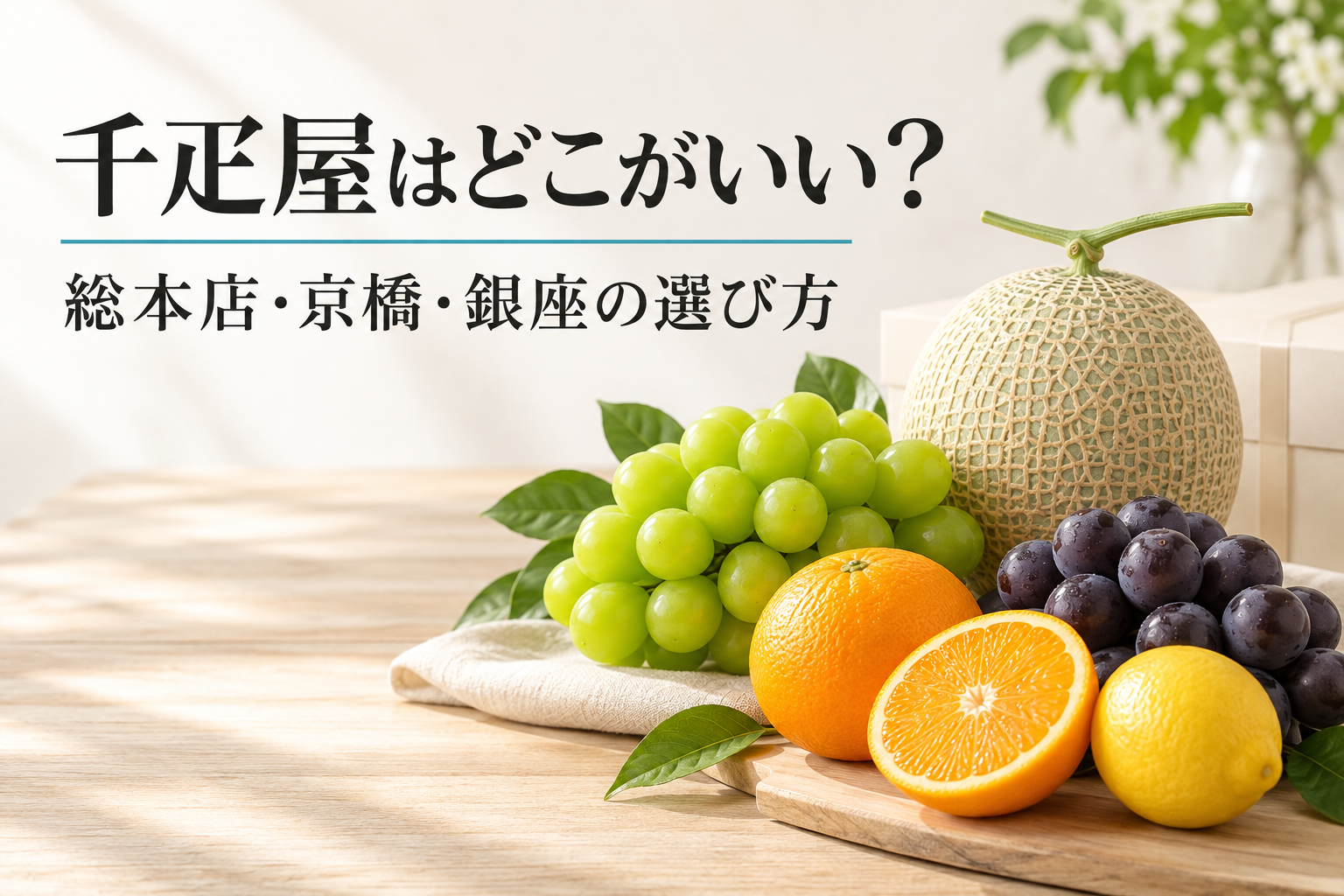 千疋屋総本店・京橋・銀座の選び方。果物とギフトのイメージ