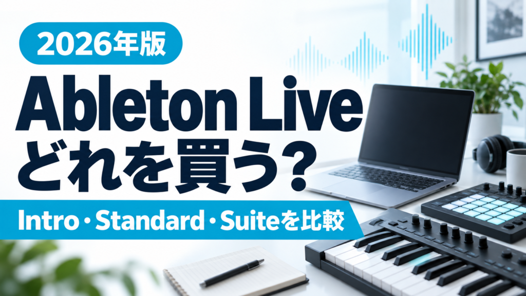Ableton Liveはどれを買う？Intro・Standard・Suiteを比較する2026年版アイキャッチ