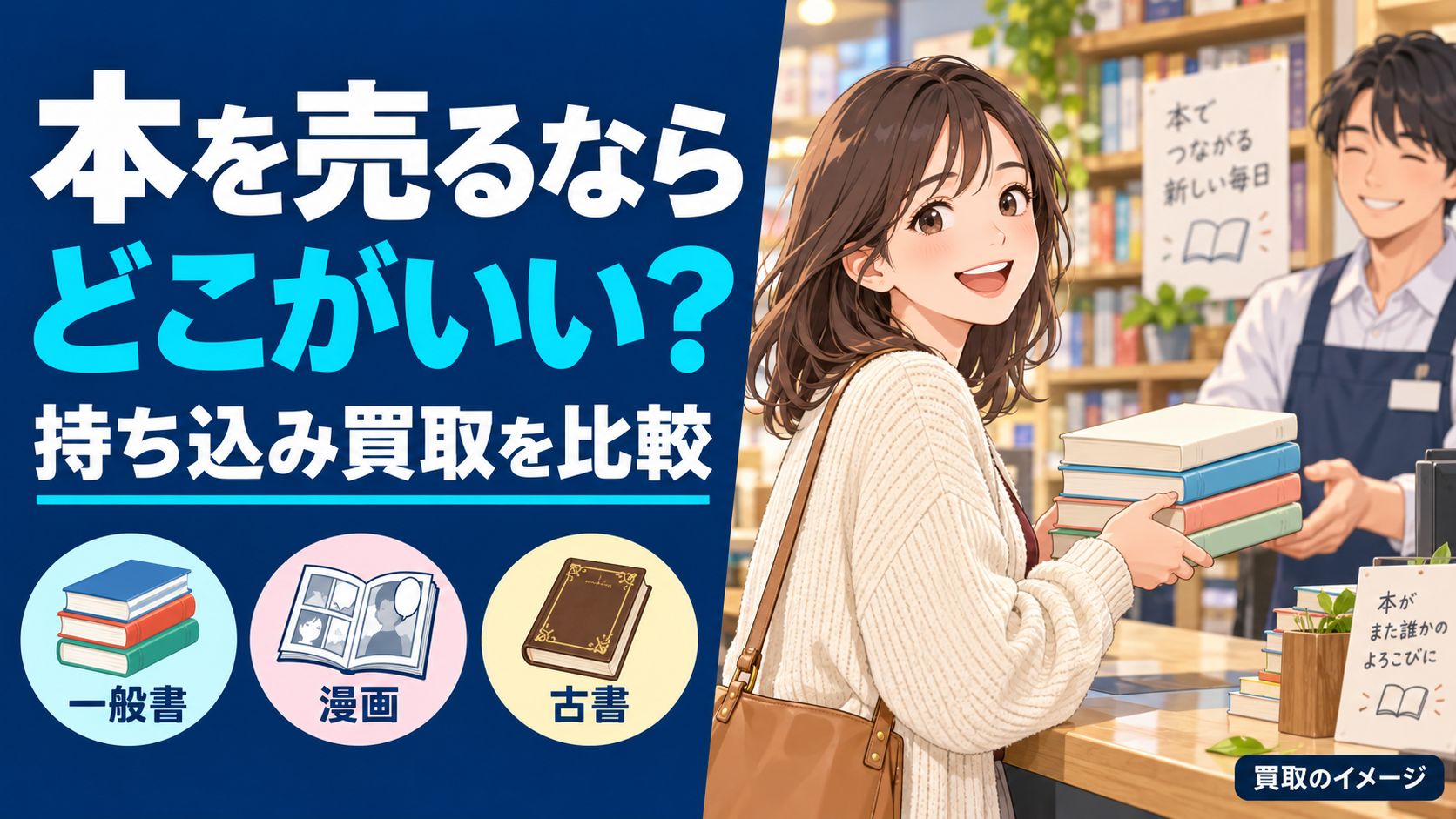 本を売るならどこがいい?一般書・漫画・古書の持ち込み買取を比較