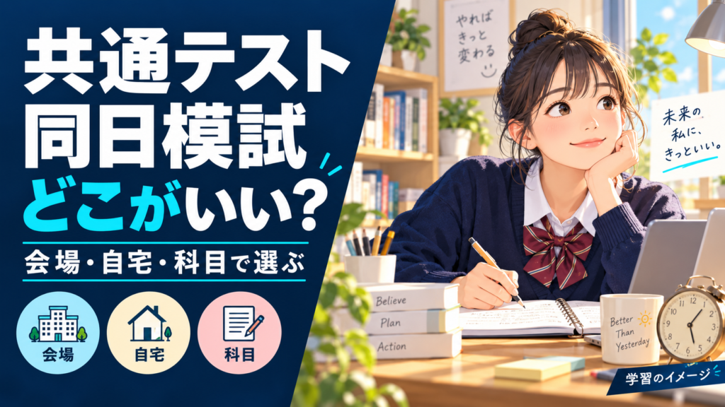 共通テスト同日模試はどこがいい、会場・自宅・科目で選ぶ学習イメージ