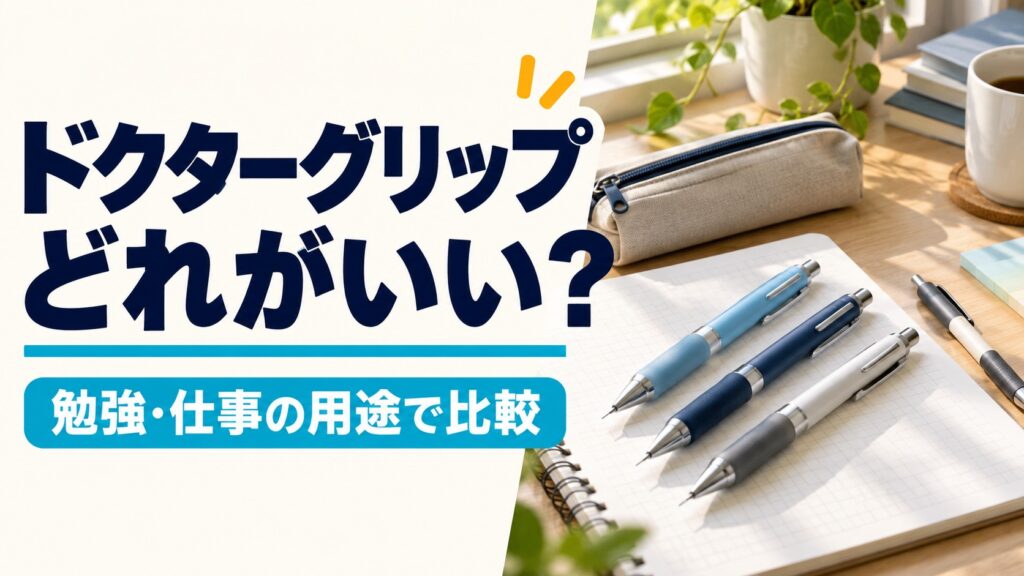 ドクターグリップはどれがいい？勉強・仕事の用途で比較（AI生成イメージ）