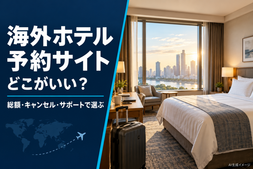 海外ホテル予約サイトはどこがいい？総額・キャンセル・サポートで選ぶ