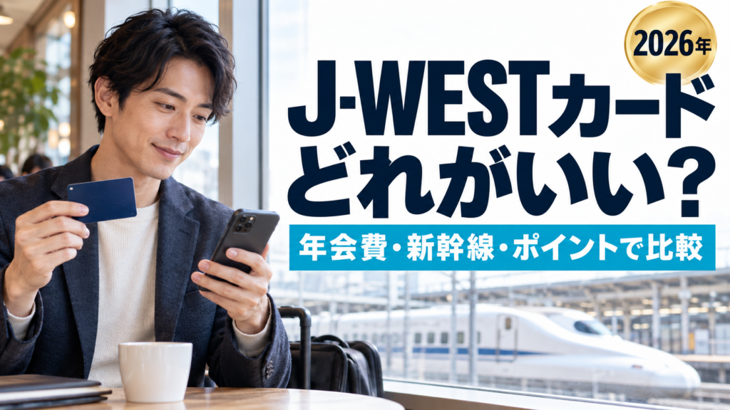 J-WESTカードはどれがいい？年会費・新幹線・ポイントで比較（実写風AI生成）