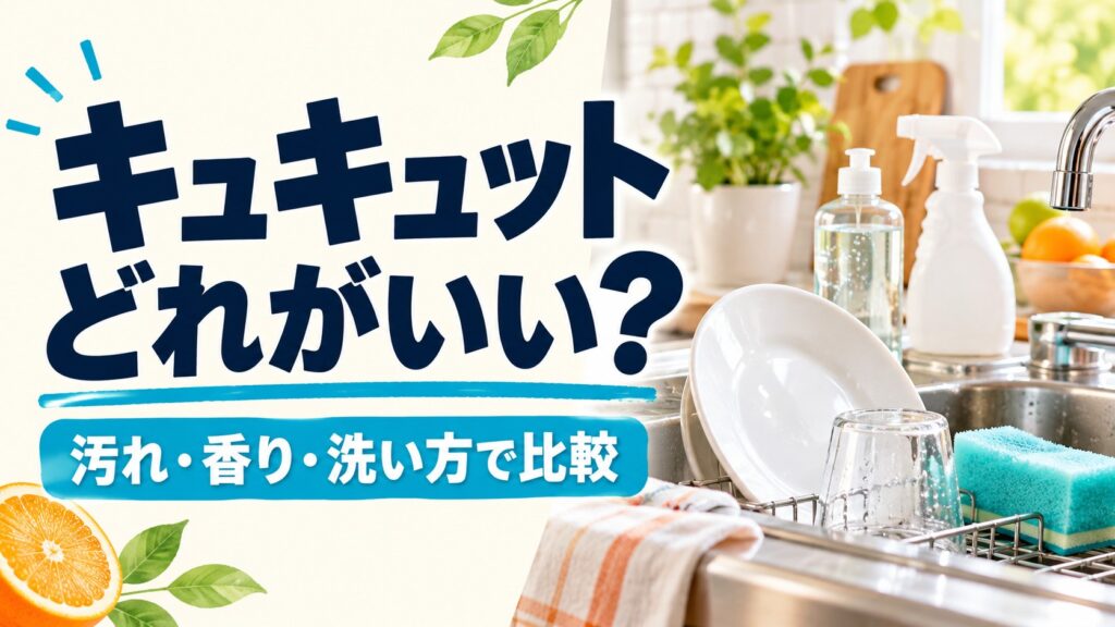 キュキュットはどれがいい？汚れ・香り・洗い方で比較（AI生成イメージ）