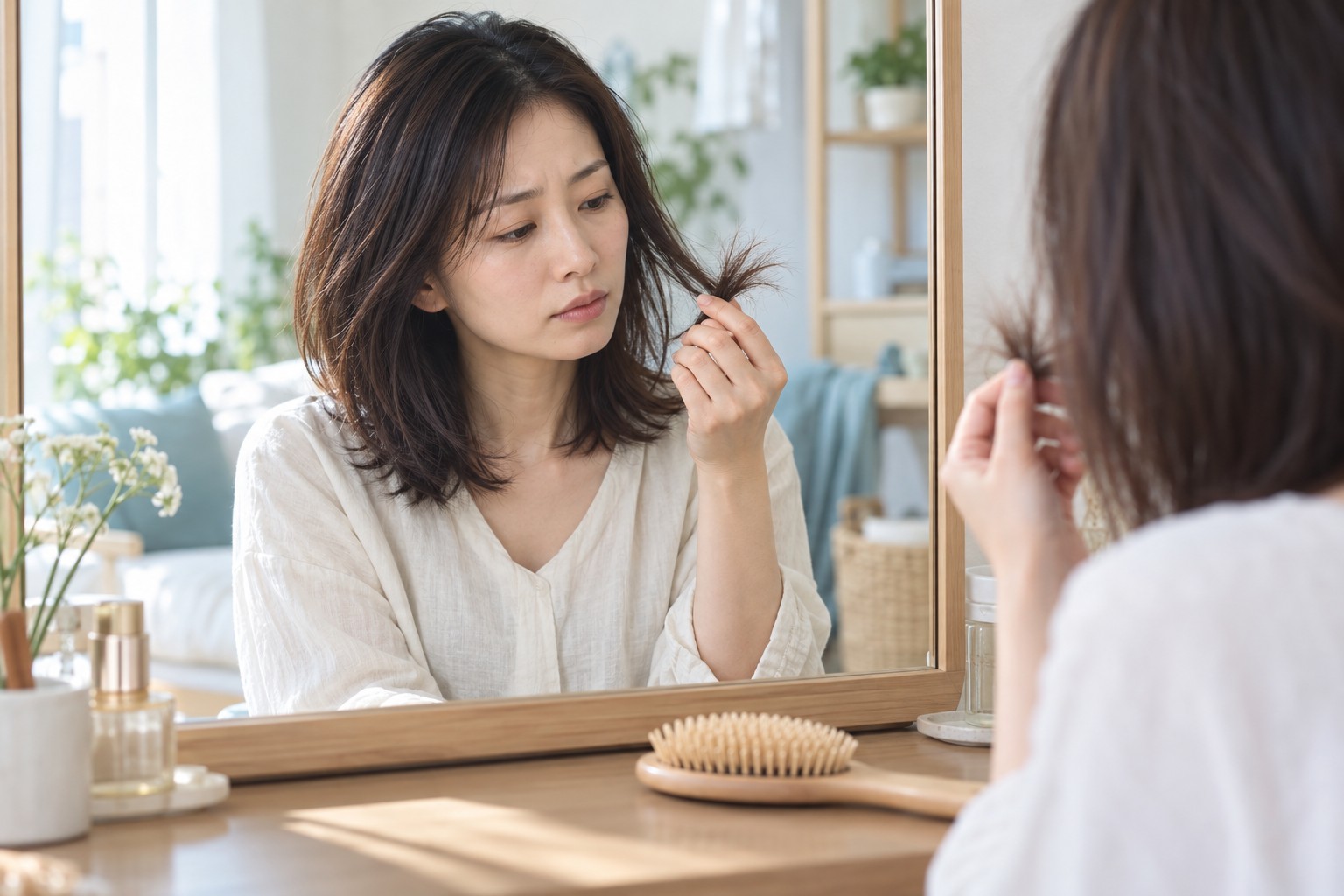 髪の太さ・毛量・絡まりやすさを確認して選ぶ
