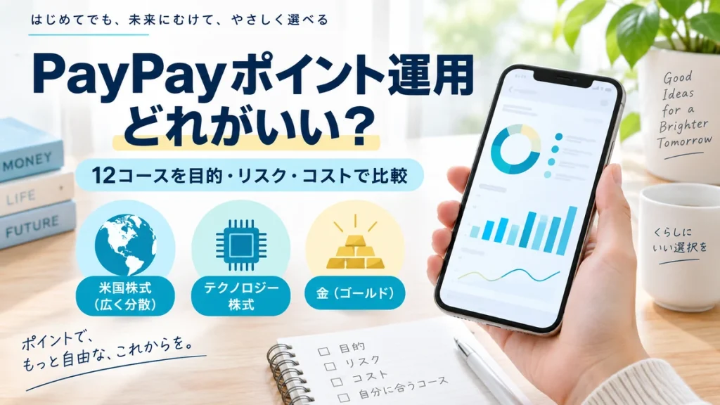 PayPayポイント運用の全12コースを比べる記事のイメージ
