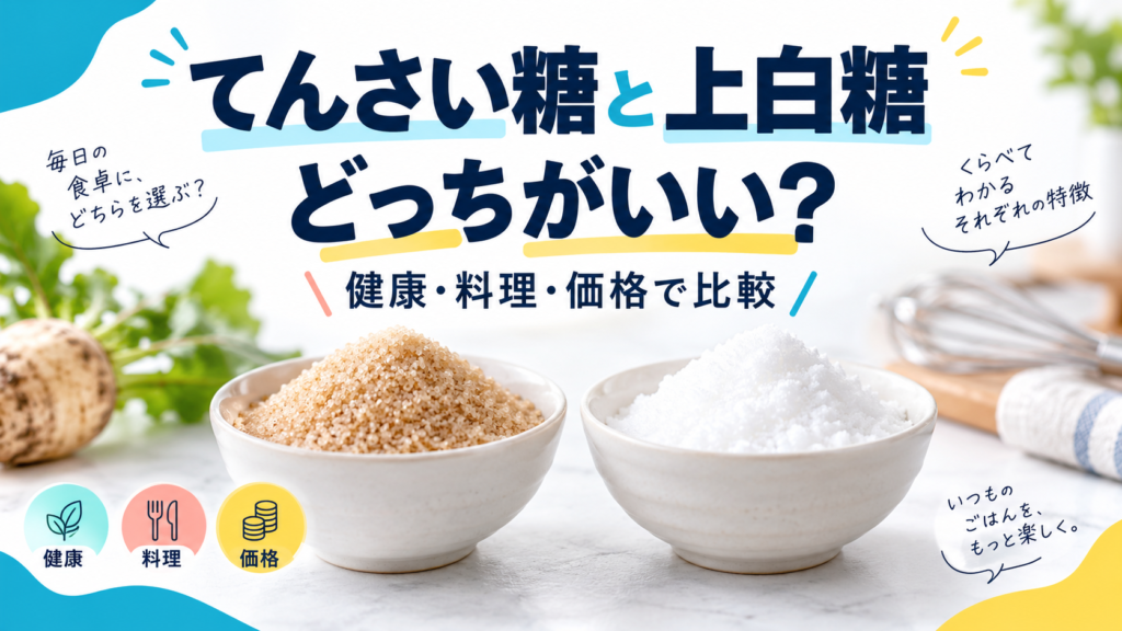 てんさい糖と上白糖はどっちがいい？健康・料理・価格で比較（AI生成イメージ）